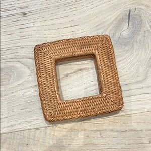 Cult Gaia Woven Rattan Square Bangle Bracelet